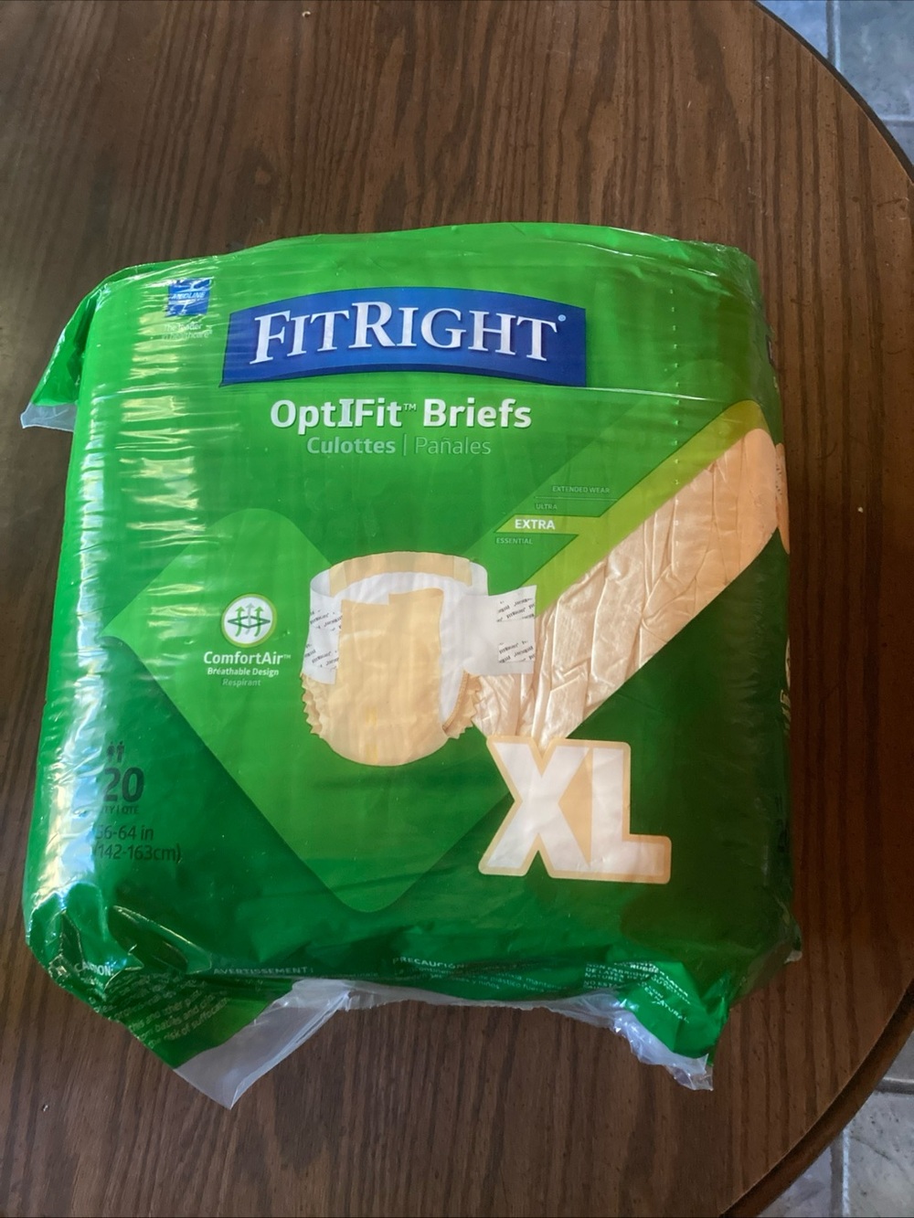 FitRight OptIFit Briefs XL - Green Packaging, White Briefs NEW in pkg